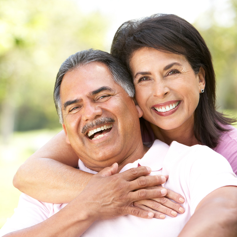 couple smiling